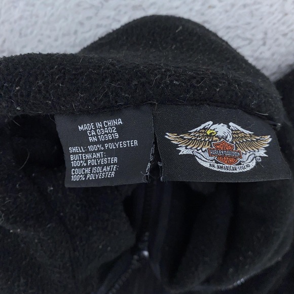 Harley-Davidson Full Zip Fleece Jacket Womens Medium Biker Motorcycle Orange HD - Picture 10 of 11